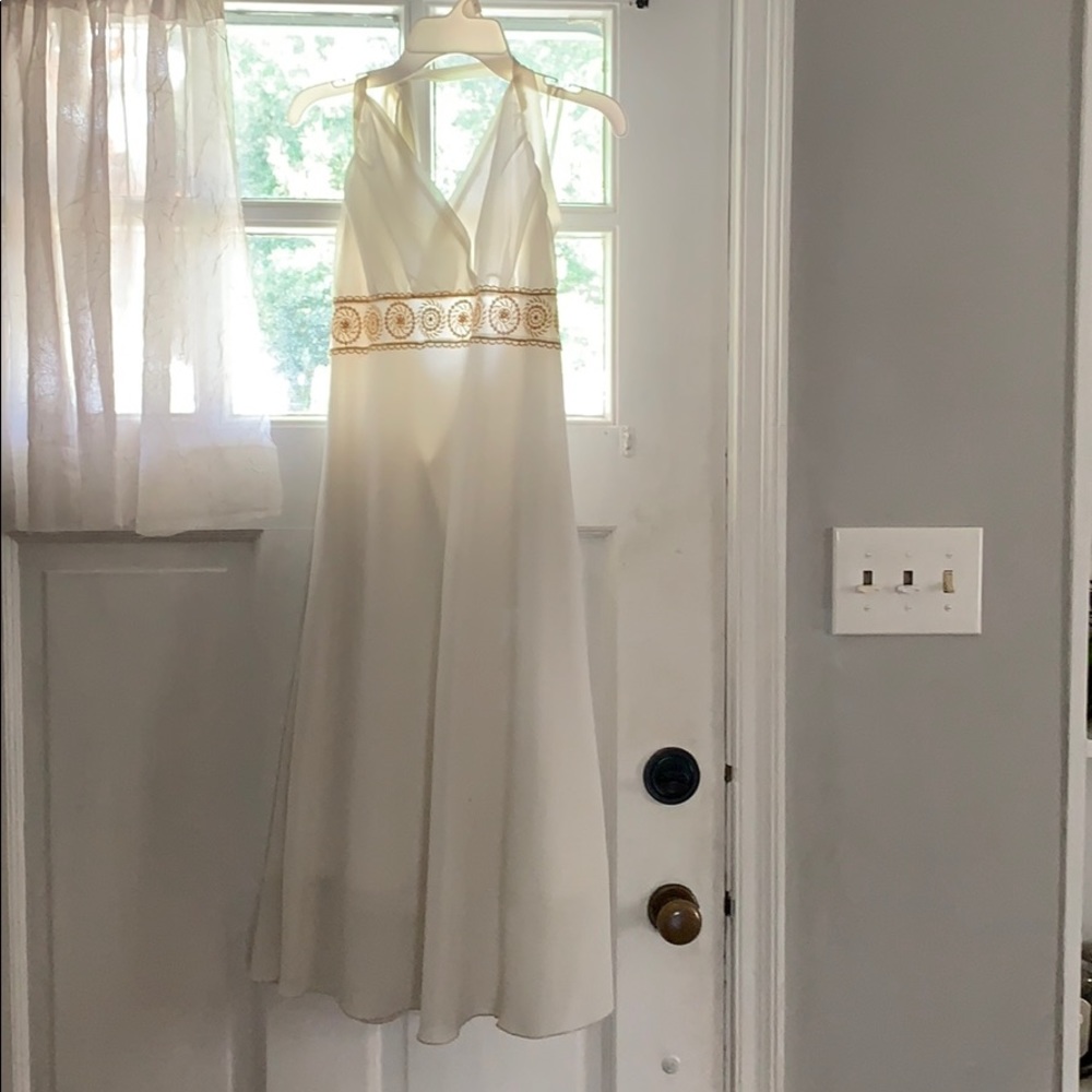 Ivory dress with gold details